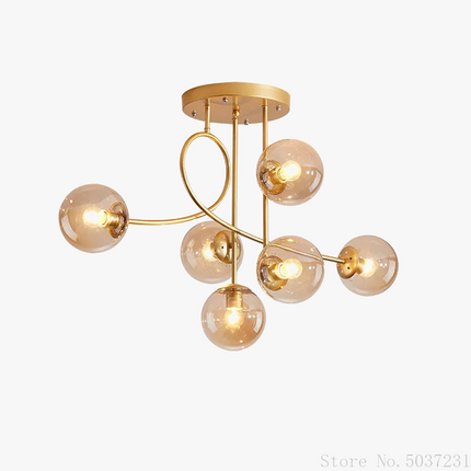 plafonnier boule en verre design nordique élégant pour intérieur moderne