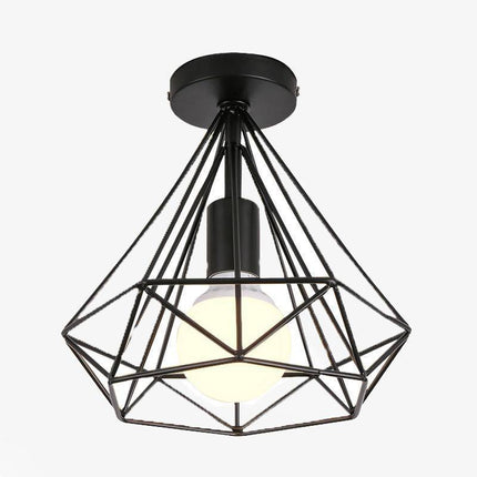 Plafonnier cage à oiseau Scandinave noir
