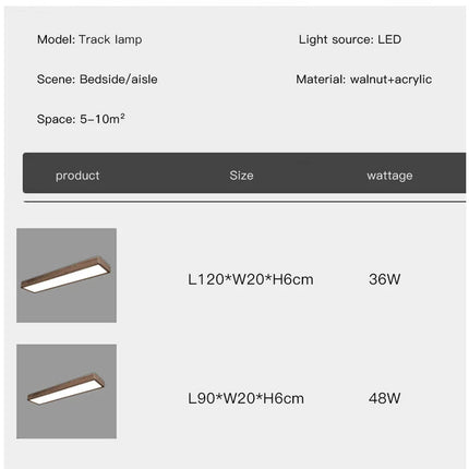 Plafonnier carré LED en bois au design moderne pour intérieur — LZ4X9P2