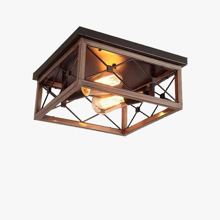 Plafonnier carré style rétro américain décoratif — LZ4X9B2