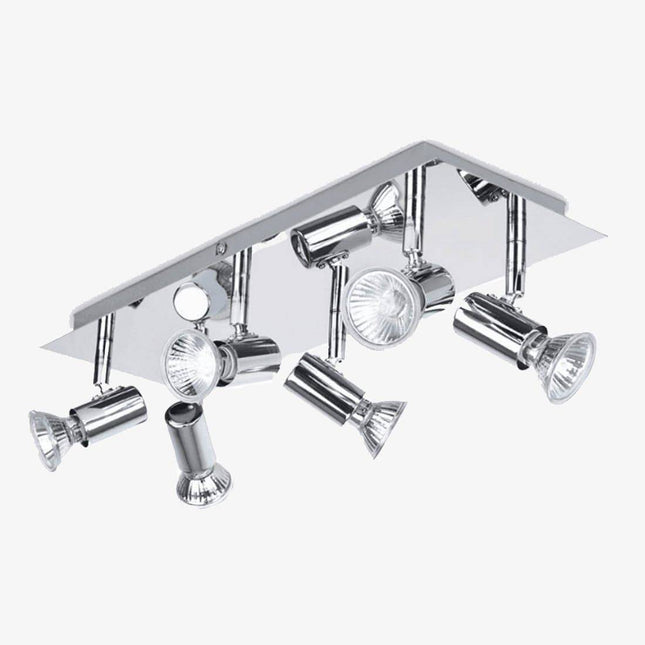 Plafonnier chromé à 6 spots LED orientables — LZ4X9Q2
