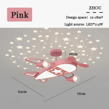 Plafonnier enfant avion avec ciel étoilé créatif — LZ4X9T