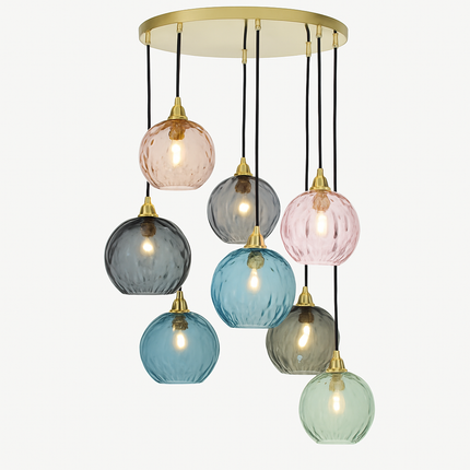 Plafonnier en verre coloré style nordique classique pour intérieur — LZ4P9XQ