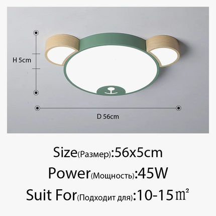 Plafonnier LED moderne en bois forme ours créative — LZ4X9P2