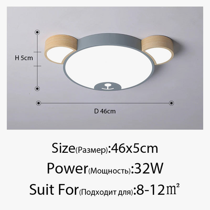 Plafonnier LED moderne en bois forme ours créative — LZ4X9P2