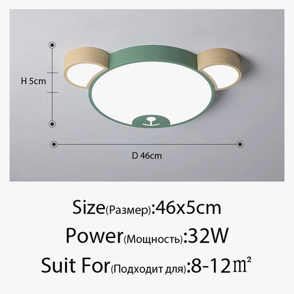 Plafonnier LED moderne en bois forme ours créative — LZ4X9P2