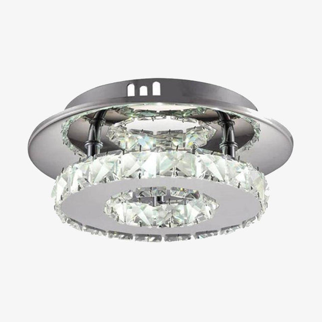 Plafonnier LED avec cristaux et base chromée pour couloir — LZ4Q9T1