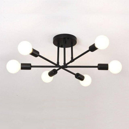 Plafonnier design en métal à plusieurs lampes Rod