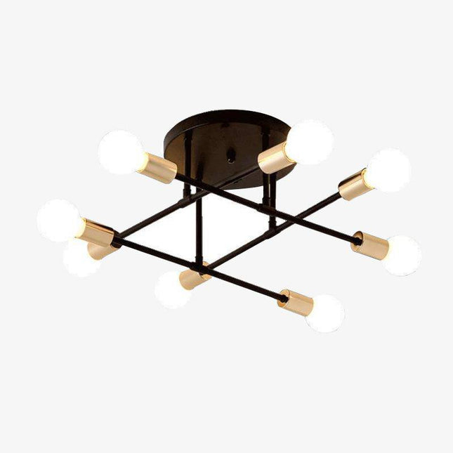 Plafonnier design en métal à plusieurs lampes Rod