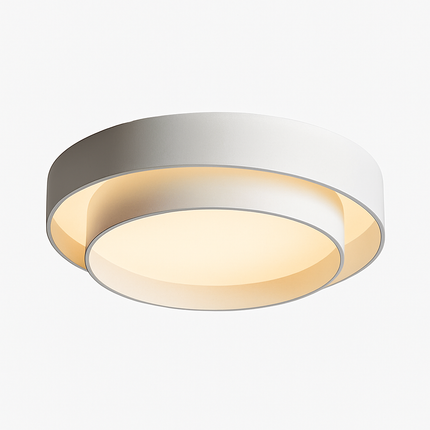 Plafonnier LED design avec double abat-jour arrondi Isaiah — LZ4X9P2