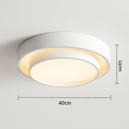 Plafonnier LED design avec double abat-jour arrondi Isaiah — LZ4X9P2