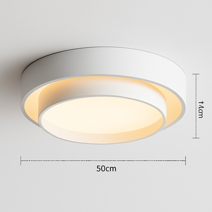 Plafonnier LED design avec double abat-jour arrondi Isaiah — LZ4X9P2