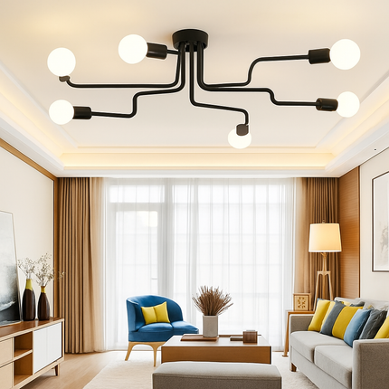 Plafonnier LED design multi-bras contemporain — LZ4X9T2