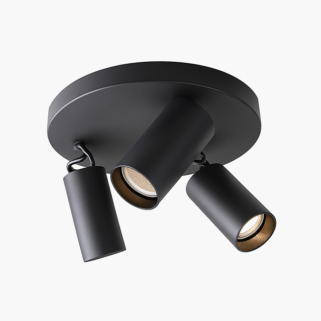 Plafonnier LED design avec cylindres métalliques style Loft — LZ4P9XJ