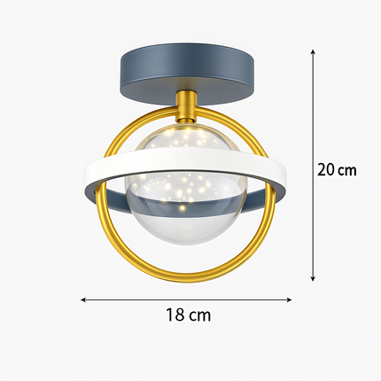 Plafonnier design LED avec projection étoiles