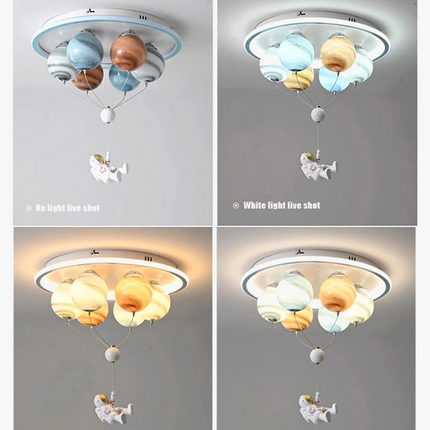 Plafonnier enfant motif montgolfière et petit ours dessin animé — LZ4M9Q2N