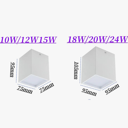 plafonnier dimmable antibuée cube led design moderne