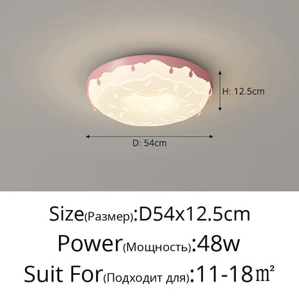 Plafonnier donut moderne au design simple et élégant girly — LZ4XJ9
