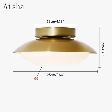 Plafonnier doré au design moderne pour intérieur lumineux et élégant — LZ4X9T2