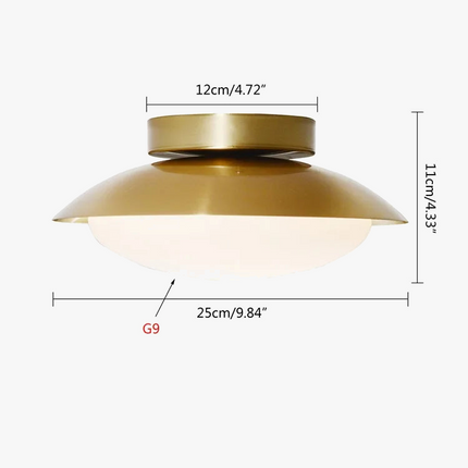 Plafonnier doré au design moderne pour intérieur lumineux et élégant — LZ4X9T2
