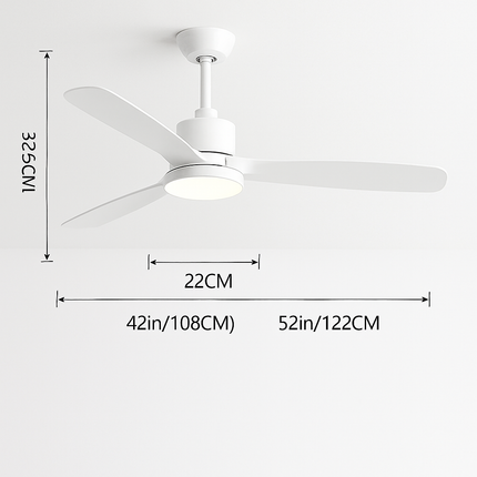Plafonnier en bois avec ventilateur et lumière intégrée télécommandée — LZ4X9T