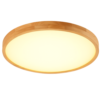 Plafonnier LED rond en bois très fin — LZ4X9P2Q