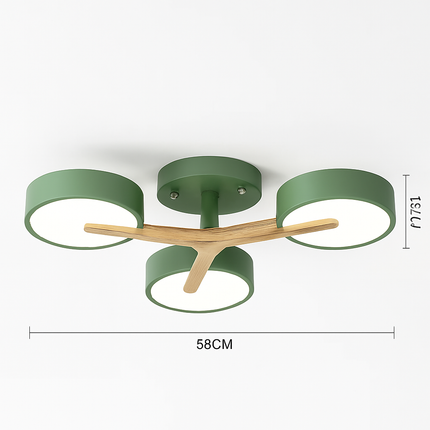 Plafonnier en bois moderne au design élégant et lumineux — LZ4X9T