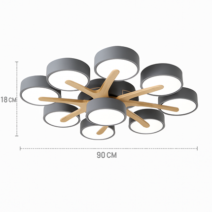 Plafonnier en bois moderne au design élégant et lumineux — LZ4X9T