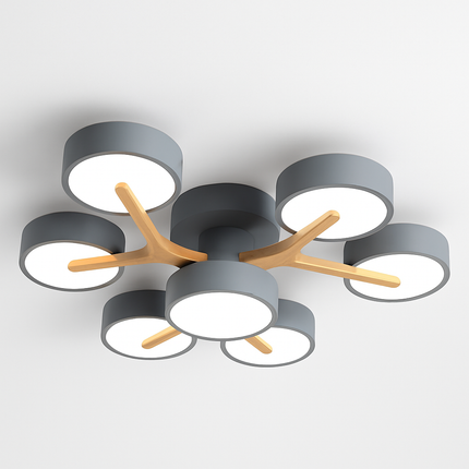 Plafonnier en bois moderne au design élégant et lumineux — LZ4X9T