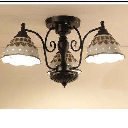 Plafonnier en céramique ambiance rétro style européen pour intérieur — LZ4G7X2