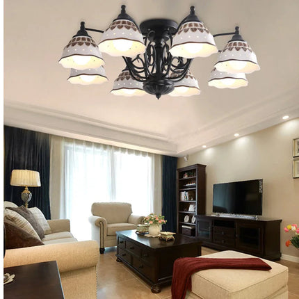 Plafonnier en céramique ambiance rétro style européen pour intérieur — LZ4G7X2