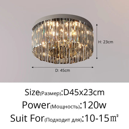 Plafonnier en cristal haut de gamme pour intérieur élégant — LZ4X9P2Q