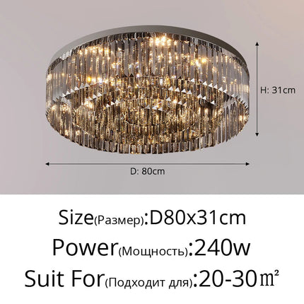 Plafonnier en cristal haut de gamme pour intérieur élégant — LZ4X9P2Q