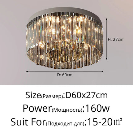 Plafonnier en cristal haut de gamme pour intérieur élégant — LZ4X9P2Q