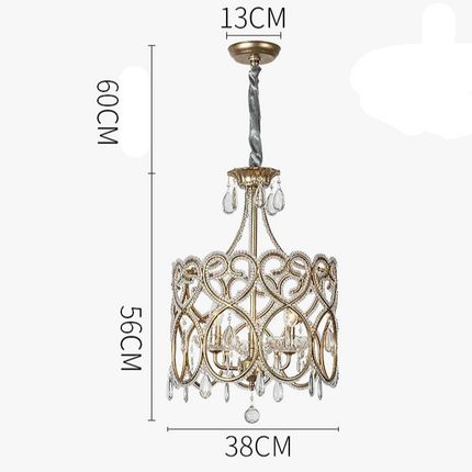Plafonnier en cristal français cœur design élégant — LZ4T9X