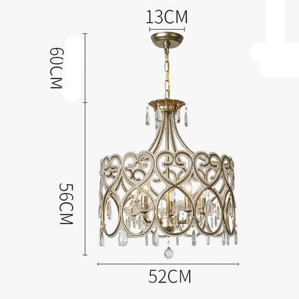 Plafonnier en cristal français cœur design élégant — LZ4T9X