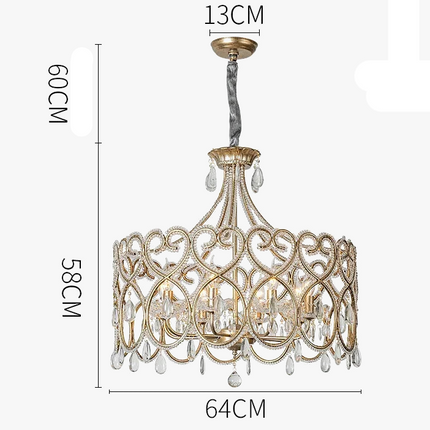Plafonnier en cristal français cœur design élégant — LZ4T9X