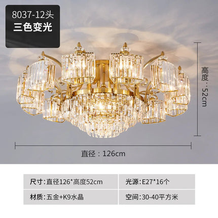 Plafonnier en cristal au design nordique élégant — LZ4X9QJ