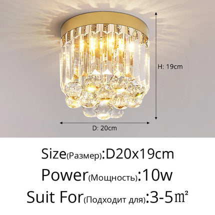 Plafonnier en cristal pour éclairage créatif style luxe — LZ4X9T2