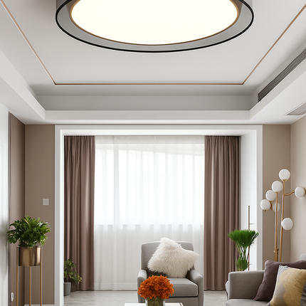 Plafonnier cuivre moderne double abat-jour en maille LED pour salon et chambre — LZ4X9P2