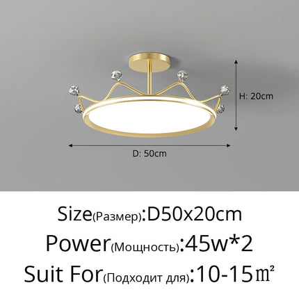 Plafonnier couronne pour chambre enfant avec protection des yeux — LZ4X9T