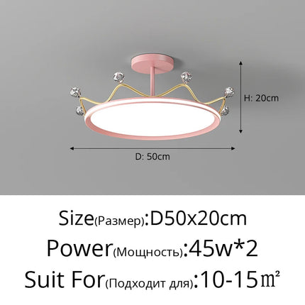 Plafonnier couronne pour chambre enfant avec protection des yeux — LZ4X9T