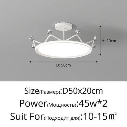 Plafonnier couronne pour chambre enfant avec protection des yeux — LZ4X9T