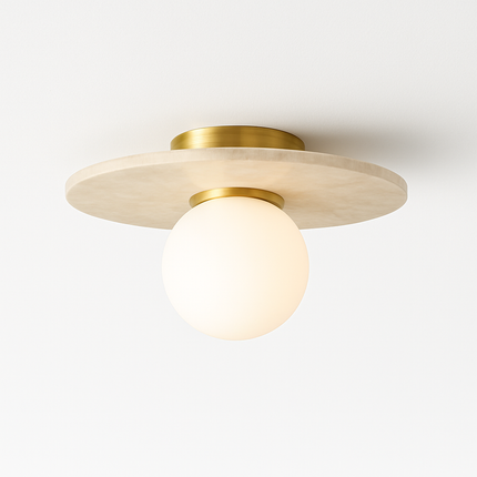 Plafonnier nordique en marbre blanc, noir et vert pour salon et couloir — LZ4P9XQ