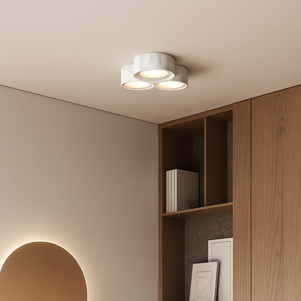 Plafonnier double tête en résine style japonais pour intérieur — LZ4X9Q7