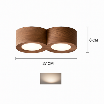 Plafonnier double tête en résine style japonais pour intérieur — LZ4X9Q7