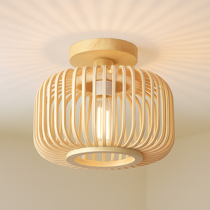 Plafonnier en rotin et osier pour ambiance naturelle — LZ4X9T2
