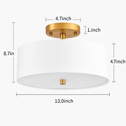 Plafonnier en tissu style américain simple pour intérieur — LZ4G7Q2M