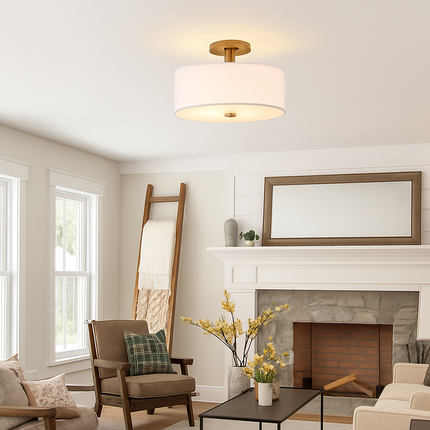 Plafonnier en tissu style américain simple pour intérieur — LZ4G7Q2M