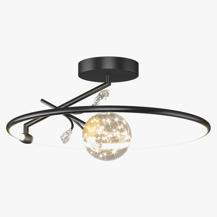 Plafonnier en verre cristal au design moderne pour intérieur élégant — LZ4X9JQ